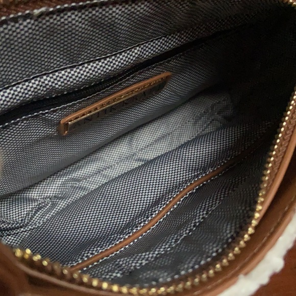 Antik Kraft 👜 Anthropologie Vegan Leather & Shearling Crossbody Flap Bag NWT - Picture 10 of 15